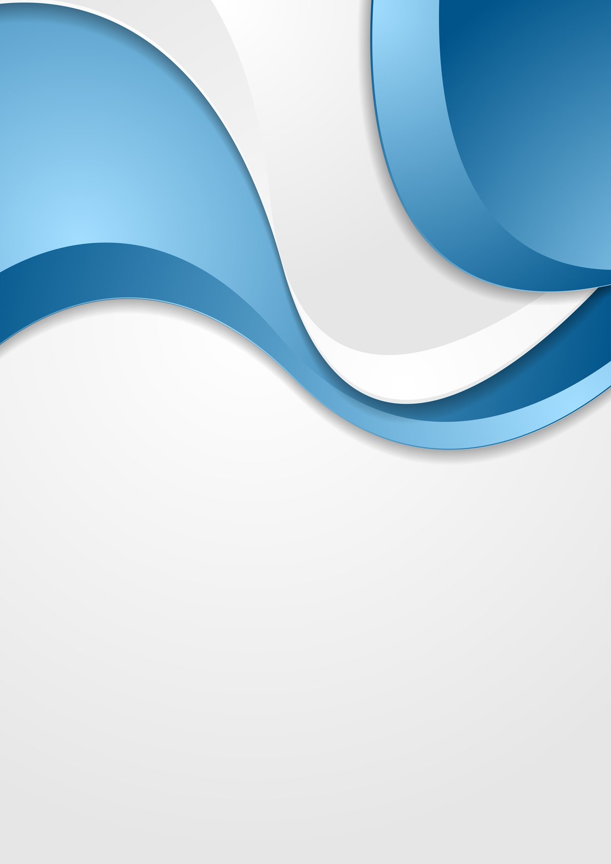 Bright blue grey wavy abstract corporate background